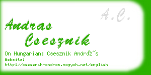 andras csesznik business card